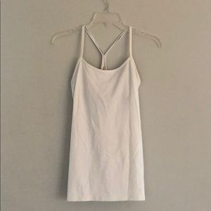 Lulu Lemon white tank top with built-in bra